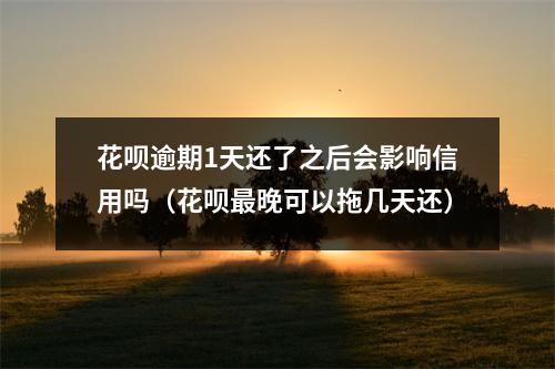 花呗逾期1天还了之后会影响信用吗（花呗最晚可以拖几天还）