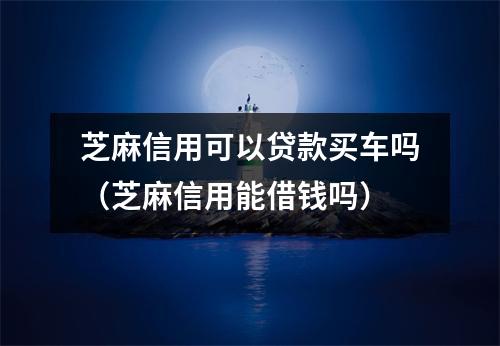 芝麻信用可以贷款买车吗（芝麻信用能借钱吗）