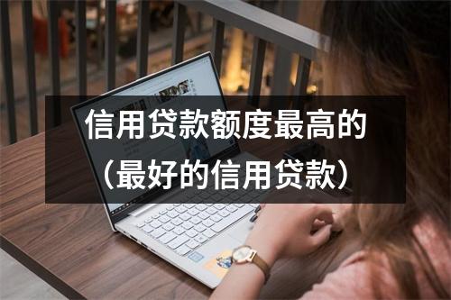 信用贷款额度最高的（最好的信用贷款）