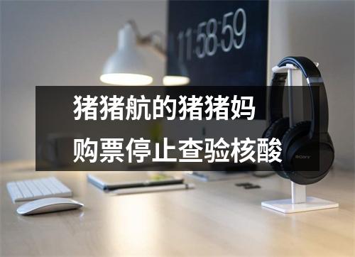 猪猪航的猪猪妈 购票停止查验核酸