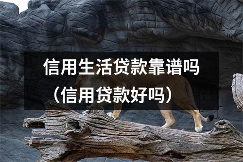 信用生活贷款靠谱吗（信用贷款好吗）