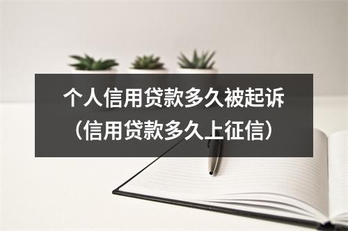 个人信用贷款多久被起诉（信用贷款多久上征信）