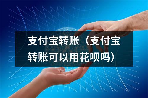 支付宝转账（支付宝转账可以用花呗吗）
