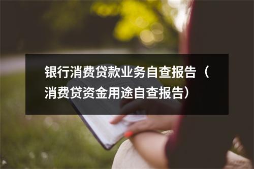 银行消费贷款业务自查报告（消费贷资金用途自查报告）