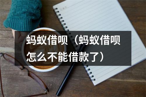 蚂蚁借呗（蚂蚁借呗怎么不能借款了）