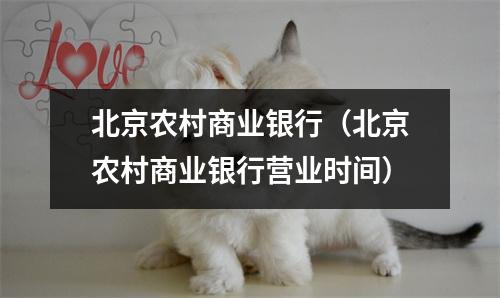 北京农村商业银行（北京农村商业银行营业时间）