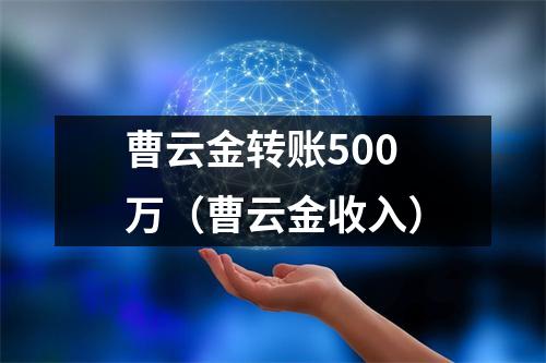 曹云金转账500万（曹云金收入）