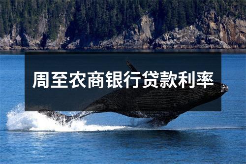 周至农商银行贷款利率