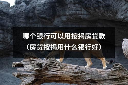 哪个银行可以用按揭房贷款（房贷按揭用什么银行好）