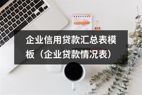 企业信用贷款汇总表模板（企业贷款情况表）