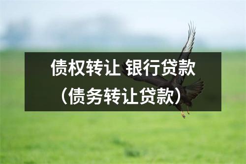 债权转让 银行贷款（债务转让贷款）
