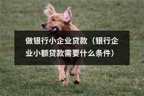做银行小企业贷款(银行企业小额贷款需要什么条件)
