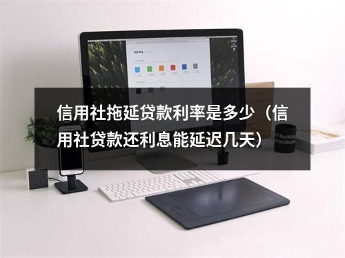 信用社拖延贷款利率是多少(信用社贷款还利息能延迟几天)