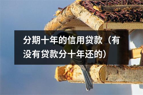 分期十年的信用贷款（有没有贷款分十年还的）