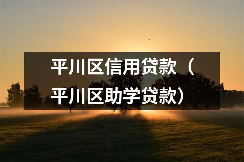 平川区信用贷款（平川区助学贷款）