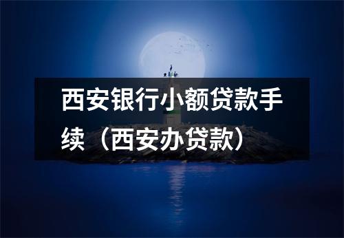 西安银行小额贷款手续（西安办贷款）