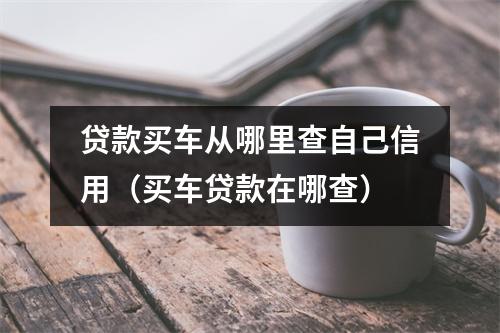 贷款买车从哪里查自己信用（买车贷款在哪查）