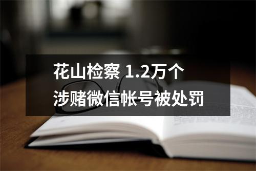 花山检察 1.2万个涉赌微信帐号被处罚