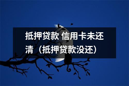 抵押贷款 信用卡未还清（抵押贷款没还）