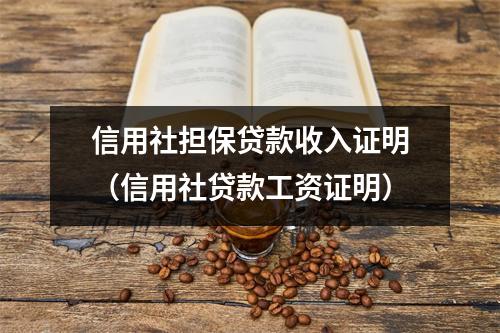 信用社担保贷款收入证明（信用社贷款工资证明）