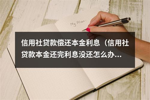 信用社贷款偿还本金利息（信用社贷款本金还完利息没还怎么办）