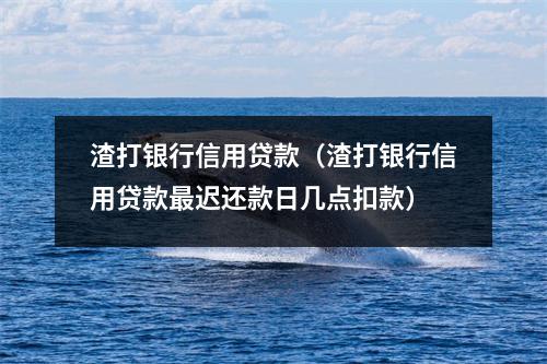 渣打银行信用贷款(渣打银行信用贷款最迟还款日几点扣款)