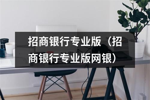 招商银行专业版(招商银行专业版网银)