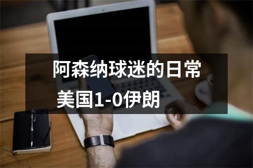 阿森纳球迷的日常 美国1-0伊朗