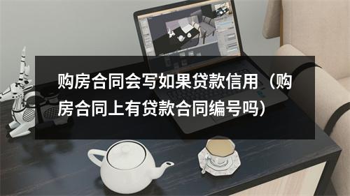 购房合同会写如果贷款信用（购房合同上有贷款合同编号吗）