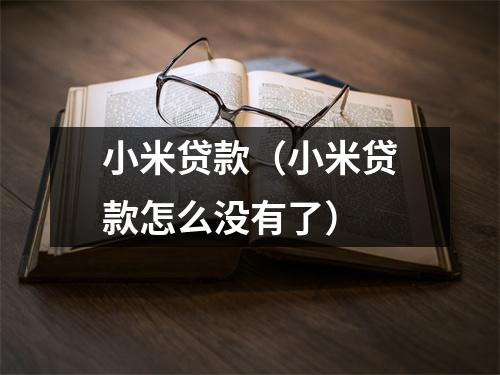 小米贷款（小米贷款怎么没有了）