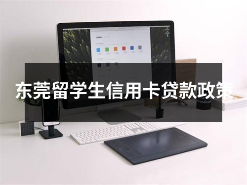 东莞留学生信用卡贷款政策