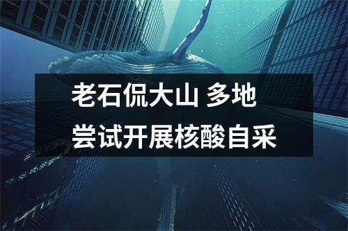 老石侃大山 多地尝试开展核酸自采