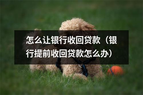 怎么让银行收回贷款（银行提前收回贷款怎么办）