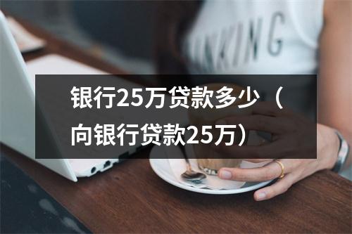 银行25万贷款多少（向银行贷款25万）