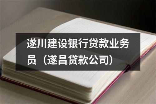 遂川建设银行贷款业务员（遂昌贷款公司）