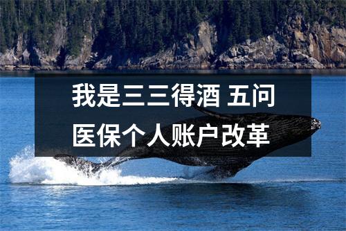 我是三三得酒 五问医保个人账户改革