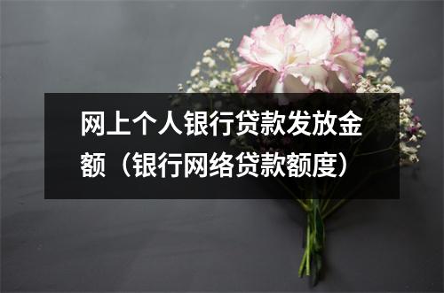 网上个人银行贷款发放金额（银行网络贷款额度）