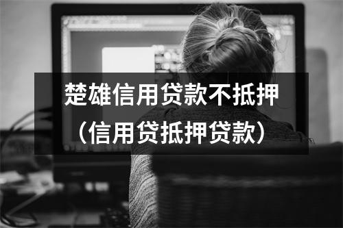 楚雄信用贷款不抵押（信用贷抵押贷款）