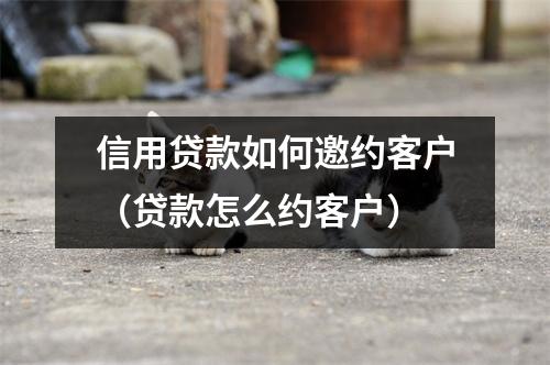 信用贷款如何邀约客户（贷款怎么约客户）
