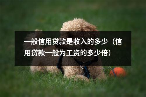 一般信用贷款是收入的多少（信用贷款一般为工资的多少倍）