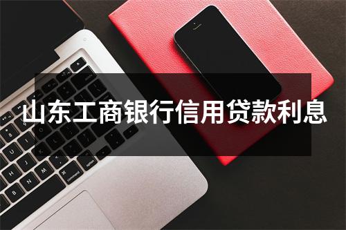 山东工商银行信用贷款利息