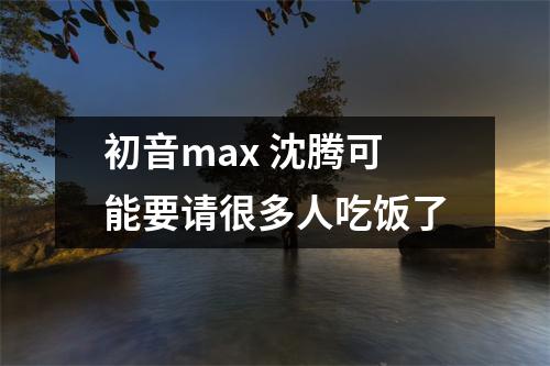 初音max 沈腾可能要请很多人吃饭了