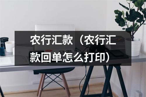农行汇款（农行汇款回单怎么打印）