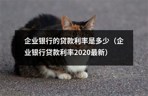 企业银行的贷款利率是多少(企业银行贷款利率2020最新)