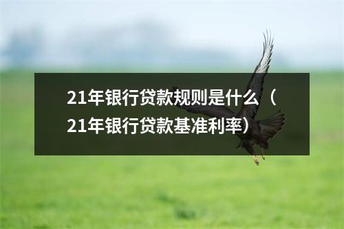 21年银行贷款规则是什么（21年银行贷款基准利率）