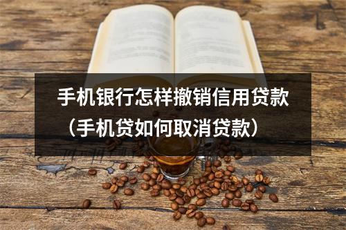 手机银行怎样撤销信用贷款（手机贷如何取消贷款）