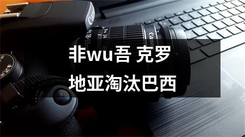 非wu吾 克罗地亚淘汰巴西
