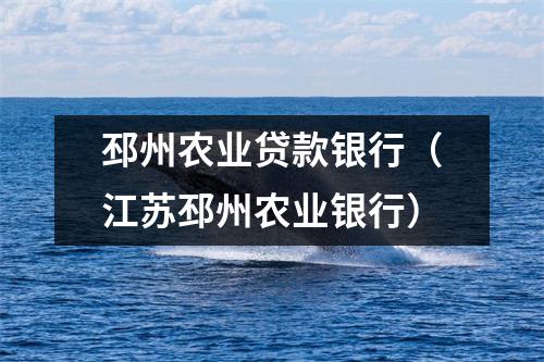邳州农业贷款银行（江苏邳州农业银行）