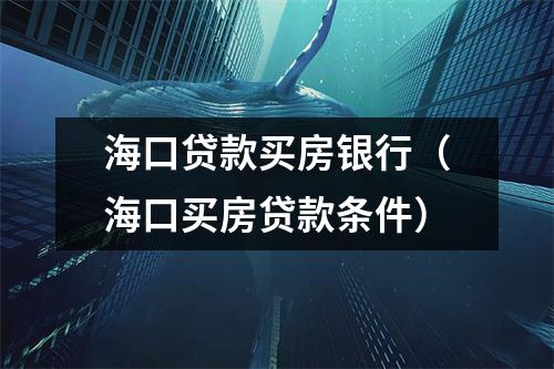 海口贷款买房银行（海口买房贷款条件）