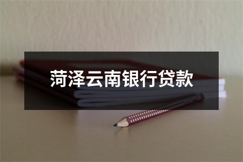 菏泽云南银行贷款